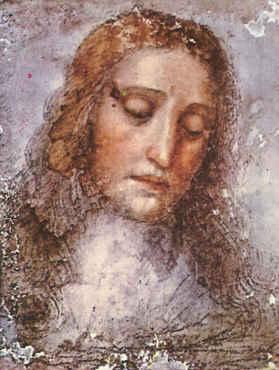  Leonardo  Da Vinci Christ's Head Germany oil painting art